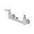 T&S Brass B-0230-LN Sink Mixing Faucet wall mounted 8" adjustable centers without nozzle quarter-turn Eterna cartridges with spring checks
