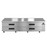 Hoshizaki CR98B Steelheart 98" W All Stainless Steel 2-Section with 4 Drawers Refrigerated Equipment Stand - 115 Volts