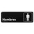 Winco SGN-368 9"W x 3"H Black Information Sign