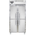 Continental Refrigerator D2FSENSAHD 36.25" W Two-Section Solid Door Reach-In Designer Slim Line Freezer - 115 Volts