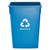 Winco PTC-23L Slender Recycle Trash Can