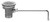 Fisher 28932 Chrome Finish DrainKing Waste Valve with Flat Strainer