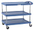 Metro MY2636-35BU 27.69" W x 40.25" D x 36.88" H Blue Plastic Shelf myCart Series Utility Cart