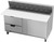 Beverage Air SPED60HC-16C-2 60" W Two-Section One Door Sandwich Top Refrigerated Counter