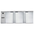 Continental Refrigerator BB90NSS 90"W Solid Door Refrigerated Back Bar Cooler