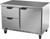 Beverage Air WTFD48AHC-2-FLT 48"W Two Drawer and One Door Stainless Steel Worktop Freezer