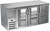 Beverage Air BB72HC-G-PT-S 72" W Stainless Steel 6 Glass Doors Refrigerated Back Bar Pass-Thru Storage Cabinet - 115 Volts