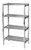 Channel DR2048-4 Lifetime Tough Dunnage Shelving Unit 48"W 2500 Lbs. Capacity Welded Aluminum Construction