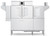 Hobart CL76-BAS+BUILDUP Low Temp Conveyor Dishwasher 0.56 Gallon/Rack Stainless Steel Enclosure Panels Microprocessor Controls