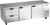 Beverage Air UCRD93AHC-2 93"W Three-Section Reach-In Undercounter Refrigerator