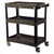 Lakeside 2507 Black Bus Cart Polyethylene Shelves 35-3/4"W x 18-3/8"D x 39"H