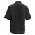 Winco UNF-9KS Black Broadway Ventilated Shirt with Chest Pocket