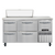 Continental Refrigerator RA60N10-D 60" W One Door Refrigerated Base Sandwich Unit