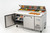 Migali C-PP67-HC 67" W Two-Section Two Door Two Door Competitor Series Refrigerated Counter/Pizza Prep Table