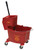 Winco MPB-36R 36 qt. Red Mop Bucket With wringer