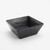 American Metalcraft FSMEL94 125 Oz. Plastic Black Square Bowl