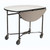 Lakeside 412 40" W Plastic Laminated Top Drop-Leaf Round Room Service Table