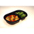 Dinex DXMW812PBLK 18 oz Black Polypropylene Medium Oblong Disposable Entree Platter