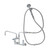 T&S Brass B-0175-01 Spray Assembly wall mount mixing faucet with 8"