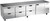 Beverage Air UCRD119AHC-6 119"W Four-Section Reach-In Undercounter Refrigerator