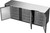 Beverage Air BB94HC-F-B 9" W Three-Section Solid Door Refrigerated Food Rated Back Bar Storage Cabinet - 115 Volts