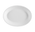 CAC China FR-14 European White Ceramic Free Form Franklin Platter (1 Dozen)