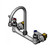 T&S Brass B-0331-VF035-EL Double Pantry Faucet wall mount 8" centers 5-3/4" swivel/rigid gooseneck 0.35 GPM VR outlet  with stream regulator
