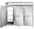 Continental Refrigerator D3RENPT 85.5"W Three-Section Steel Door Designer Line Wide Refrigerator