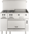 Vulcan EV48S-4FP24G208 48" W Round Stainless Steel Electric Restaurant Range - 208 Volts