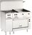 Vulcan EV48S-4FP24G208 48" W Round Stainless Steel Electric Restaurant Range - 208 Volts