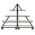Eastern Tabletop ST1725MB 82-1/2"W x 29-3/4"D x 128-3/4"H Black Stainless Steel Triangle Mobile Buffet