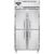 Continental Refrigerator D2RSENSAHD 36.25" W Two-Section Solid Door Reach-In Designer Slim Line Refrigerator