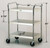 Lakeside 479 17.5" W 500 Lbs. Chrome Plated Solid 3-Shelf with Push Handles Utility Cart
