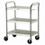 Lakeside 479 17.5" W 500 Lbs. Chrome Plated Solid 3-Shelf with Push Handles Utility Cart