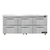 Continental Refrigerator D72N-U-D 72"W Three-Section Reach-In Designer Line Undercounter Refrigerator