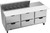 Beverage Air SPED72HC-12C-6 72" W Three-Section Six Drawer Sandwich Top Refrigerated Counter