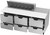 Beverage Air SPED72HC-12C-6 72" W Three-Section Six Drawer Sandwich Top Refrigerated Counter
