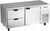 Beverage Air UCRD67AHC-2 67"W Two-Section Reach-In Undercounter Refrigerator