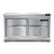 Continental Refrigerator SW48NSGD-FB 48"W Two-Section Glass Door Work Top Display Refrigerator