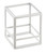 Cal-Mil 22076-15 5"W x 5"D x 6"H Square White Plastic & Steel Presentation Display
