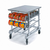 Lakeside 348 35" W Aluminum Mobile Counter Height (72) #10 and (96) #5 Can Storage and Dispensing Rack