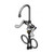 T&S Brass B-0317 Faucet single single hole swivel deck mount spreader 4"