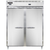 Continental Refrigerator D2RFENSAPT 57" W Two-Section Solid Door Reach-In Designer Line Refrigerator/Freezer