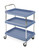 Metro BC2030-3DMB Blue Deep Ledge Utility Cart Adjustable Polymer Shelves 32-3/4"W x 21-1/2"D x 41"H
