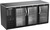 Beverage Air BB72HC-G-B 72" W Three-Section Glass Door Refrigerated Back Bar Storage Cabinet - 115 Volts