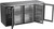 Beverage Air BB72HC-G-B 72" W Three-Section Glass Door Refrigerated Back Bar Storage Cabinet - 115 Volts