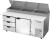 Beverage Air DPD72HC-3 72" W Two-Section One Door One Door Pizza Top Refrigerated Counter