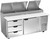 Beverage Air DPD72HC-3 72" W Two-Section One Door One Door Pizza Top Refrigerated Counter