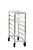 New Age 1340 13"W Mobile 6 Platter Rack with 5" Centers