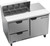 Beverage Air SPED48HC-08-2 48" W Two-Section One Door Sandwich Top Refrigerated Counter